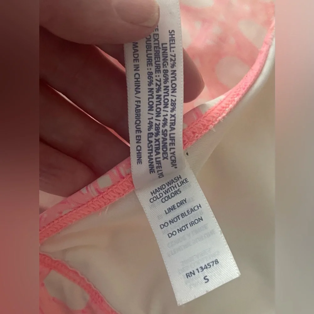 Vineyard Vines Peachy pink Bikini Size Small Halter Top Beach Vacation Pool